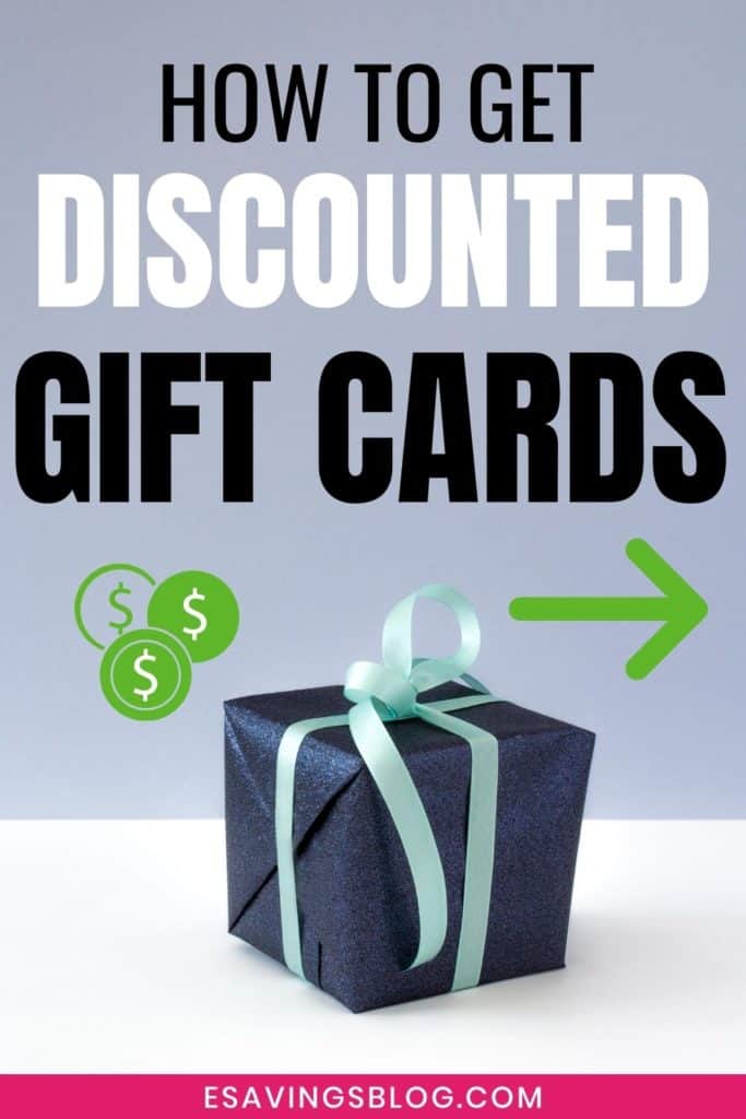 A gift box with the words " How to Get Discounted Gift Cards" displayed above it. 